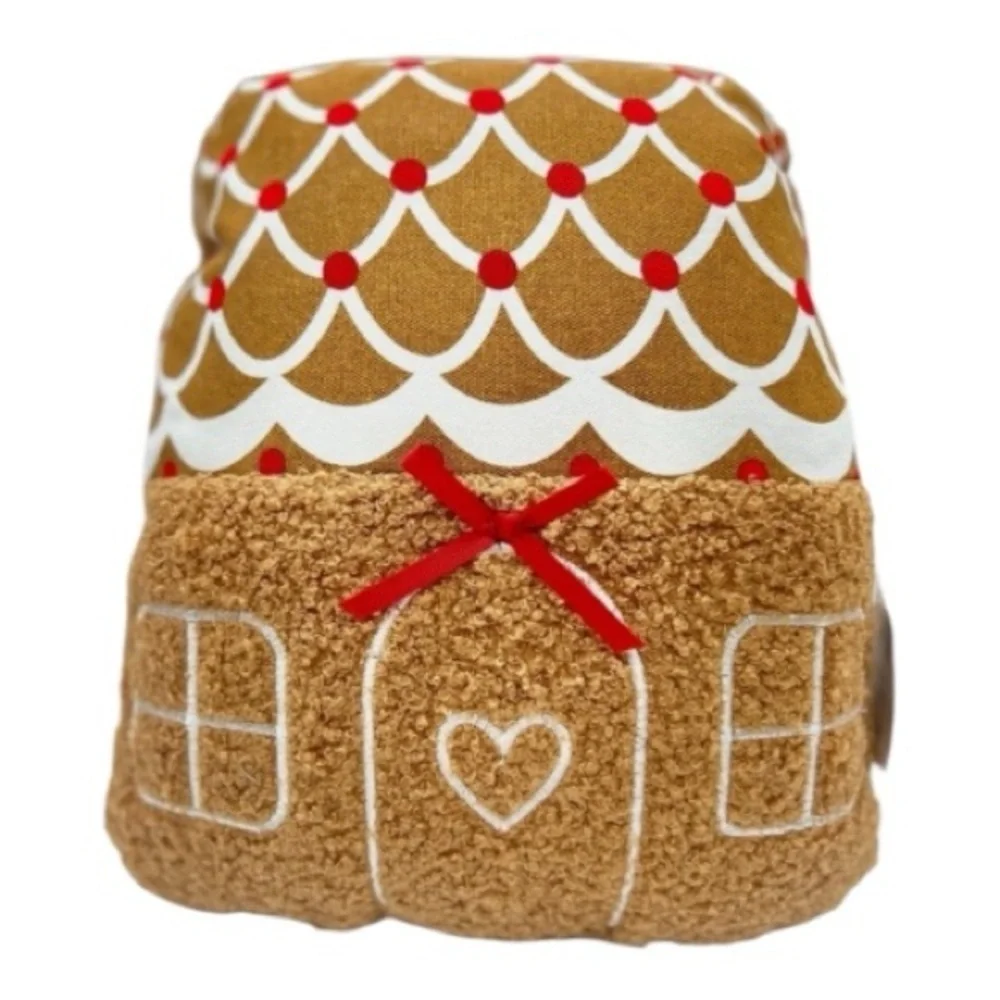 NWT-GINGERBREAD HOUSE PILLOW-BY WOMEN OWNED
